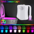 Motion Sensor Toilet Light LED Night Lights 8 Colors Washroom Night Lamp Toilet Lamp Bowl Lighting For Bathroom Washroom. 