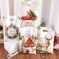 10/20/50pcs Christmas Candy Bags Rustic Xmas Tree Wreath Elk Truck s Packaging Bag Winter Holiday Christmas Decorations 2025.