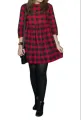 Ladies Casual Tops/Women's Fashionable Checkered Tops. 