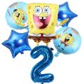 6Pcs SpongeBob SquarePants Patrick Star Balloon set Birthday Party Balloons Helium Ballons Boy Girl Baby Shower Party Supplies. 