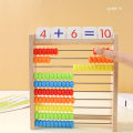 Wooden Counting Toy Abacus Montessori Education Math Toy Children Rainbow Counting Beads Addition Subtraction Operation Learning. 