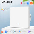 Tuya Zigbee Smart Light Switch EU Push Button physics Wall Switch 100-240V Work With Alexa  Home No Capacitor Required lightify. 