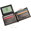 Cow Leather Men Wallets with Coin Pocket Vintage Male Purse RFID Blocking Genuine Leather Men Wallet with Card Holders. 