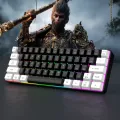 60% wired gaming keyboard, RGB backlight ultra compact mini keyboard, waterproof small compact 61 key keyboard for pc/Mac gamers. 