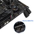 Motherboard USB 2.0 9pin Header 1 to 2 Extension Hub Splitter Adapter Converter.