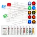 100Pcs 2x3x4 mm Square LED Diode White Red Green Blue Yellow Orange 2x3x4mm Rectangular Clear Diffused Lights Emitting DIY Lamp. 
