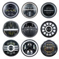 for Nissan Patrol Y60 Hummer H1&H2 Lada 4X4 7inch LED Headlight DRL For Jeep Wrangler TJ JK LJ CJ 7inch for Land Rover Defender.