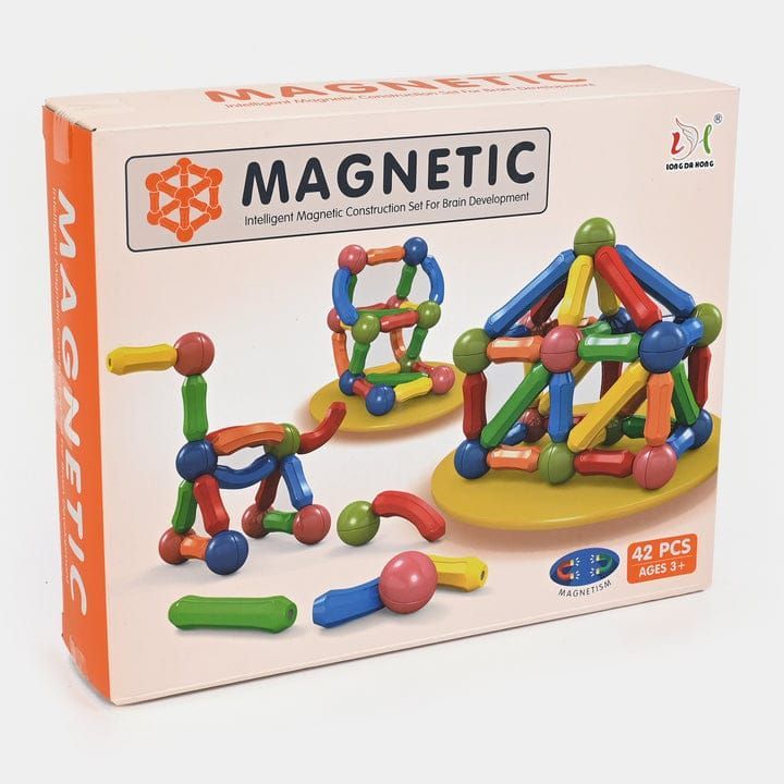 42 Pcs Magnetic Blocks Set Toy Magnetic Bar Constructor Building Blocks ...