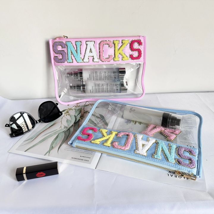 PVC%20Letter%20Graphic%20Pattern%20Travel%20Airport%20Large%20Capacity%20Portable%20Makeup%20Storage%20Bag%20File%20Pocket%20-%20Image%202