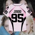 2026 New Y2K Korean Girl Group Concert T-Shirt RosÉ Letter Print Oversized Short Sleeved Fashion Casual Women's Sports Jersey. 