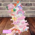 14 pieces set Cartoon Hair Clips For Girls / Rainbow Hair pins/Clips /Colorful Girls Hairgrips. 