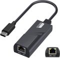 USB-C to RJ45 Gigabit Ethernet Adapter, which allows devices with a USB-C port to connect to a wired Ethernet network. .
