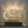 customized name Acrylic illusion lamp Size 8x6 3 mm acrylic sheet top Wooden base NOW RBG COLOR ALSO AVAILABLE. 