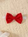 New Autumn And Winter Solid Color Ha Yi Small Bow Dress Headband Three Piece Set, Suitable For Daily Outings. 