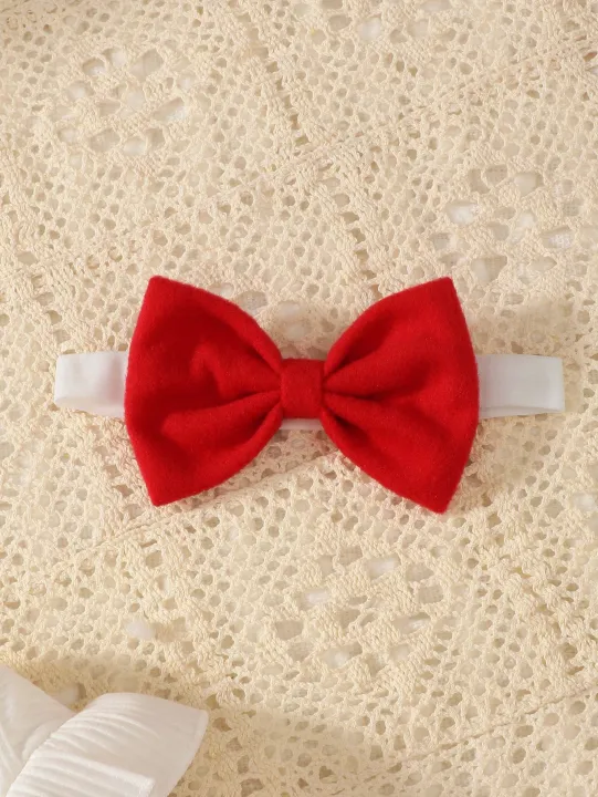 New%20Autumn%20And%20Winter%20Solid%20Color%20Ha%20Yi%20Small%20Bow%20Dress%20Headband%20Three%20Piece%20Set,%20Suitable%20For%20Daily%20Outings%20-%20Image%205