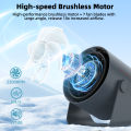GOOJODOQ Desktop Fan 4000mAh Silent Adjustable Speed ​​Air Circulation Fan 100 Speeds with Digital Display Wall Mountable. 