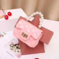 MQATZ Gift Baby Girls Pearl Chain Small Bag Children's Kids Bag Fashion Little Girl Mini Messenger Jelly Bag. 