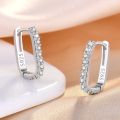 Original designer 925 Sterling Silver Elegant Crystal Jewelry Fashion Zircon Circle Hoop Earrings for Woman Wedding Party .