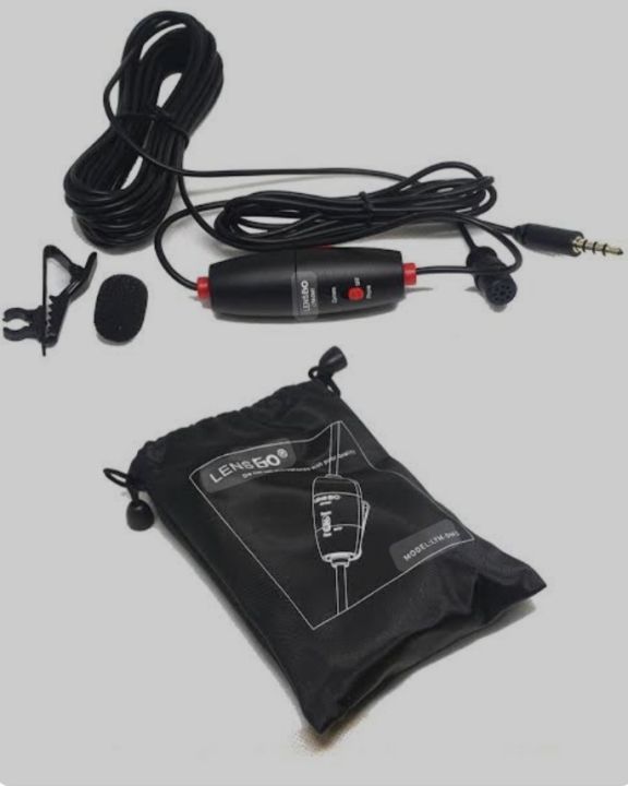 Microphone, LENSGO LYM-DM1 3.5mm Hands Free Clip-On Omnidirectional Condenser Lapel Mic for Android Smartphone