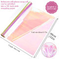 1 Roll Iridescent Cellophane Wrap for Baskets Wrapping Paper Holographic Cellophane Wrap Roll for Floral 32in X 50 Ft.