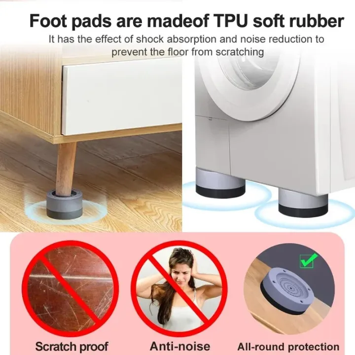 4%20Pcs%20Washing%20Machine%20Anti%20Vibration%20Pads%20Lifting%20%20Feet%20Anti%20Slip%20Mute%20Furniture%20Leveler%20Universal%20Dampers%20Fixed%20Base%20-%20Image%203