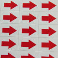1000pcs 12x9mm Red Arrow Paper Label Sticker for Direction Indication or Product Processing Plant Procedures Defect Mark. 