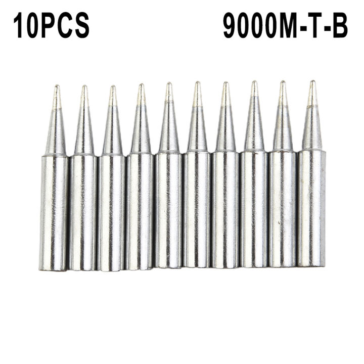 Xorea 10-Pack 900M-T-I Soldering Iron Tips – Compatible With 900M-ESD, 907, 907-ESD, 933 & 936/937/938 Stations (Copper, Black)