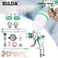 HILDA HVLP Spray Gun 1.4/1.7/2.0/2.5mm Steel Nozzle Gravity Spray Gun DIY Spray Paint Kit Home Car Paint Spray Gun Tools. 