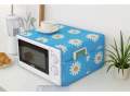 Microwave Oven Dust Cover with Double Storage Pockets – Waterproof, Dustproof & Oilproof. 