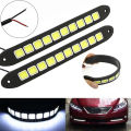 1/2pcs DRL COB Car LED Daytime Running Light White Waterproof Flexible Silicone Highlight Auto COB Lamp Car Exterior Accessories.
