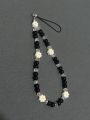 Beaded Mobile Phone Charm – Custom Name Wrist Strap for Girls | Trendy Pearl & Bead Mobile Accessory for Girls. 
