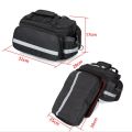 Bike 3 In 1 Waterproof Bicycle Trunk Bag MTB Road Bike Bag Large Capacity Travel Luggage Carrier Rear Seat Rack Panniers. 
