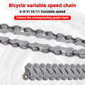 PINMOAP Bicycle Chain 6/7/8/9/10/11Speed Durable Riding Chain Smooth Shifting Strong Wear Resistant Suitable For Bicycle Repair. 
