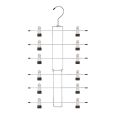 6 Layer Clothes Hangers Multilayer Skirt Trouser Hanger for Pants Non Slip Metal Hanger Clips Clothing Storage Rack Holder.