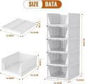 Clothes Organizers and Storage, 5 Pack Stackable Plastic Storage Bins, Foldable Closet Organizers and Storage for Clothing(5L). 