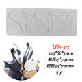 Chinoiserie Cool Pavilion Sugar Flipping Lace Pad DIY Leaf Flower Swan Chocolate Thin Crisp Cake Decoration Baking Silicone Mold. 