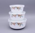 Microwave Safe Cook And Serve Ceramic Bowl Set Of 3. 