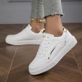 Baasploa Women Casual Sneakers Leather Platform Sneakers for Women Classics Comfort Skateboarding Shoes Non-Slip. 