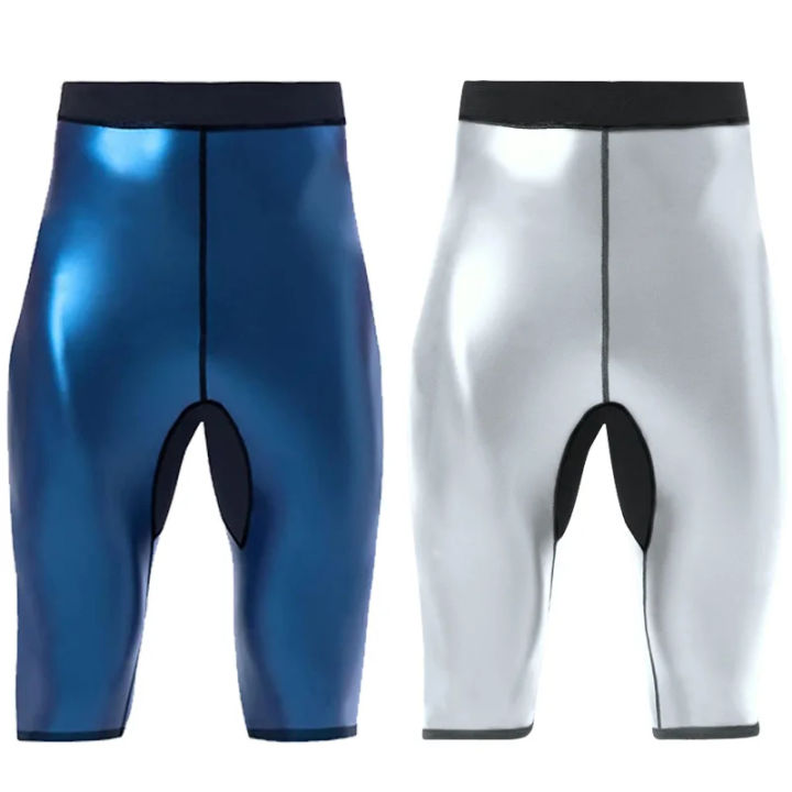 Sauna Sweat Short Pants for Men Hot Thermo Sauna Leggings Compression Hight Waist Pants Workout Body Shaper Sauna Suits