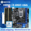 SOYO H81 Motherboard Kit Suppor RAM DDR3 8G*2 i3 4160 CPU LGA 1150 Support I3 I5 I7 M.2 VGA HDMI-Compatible Gaming Mainboard.