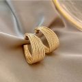 New Fashion Trend Unique Design Elegant Delicate Retro Exaggerated Multilayer Stud Earrings Women Jewelry Party Wholesale.