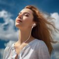 TOPK Earphone In-Ear Volume Control with Microphone 3.5mm Jack Universal for iPhone Android.