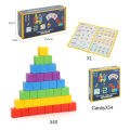 Montessori Magic Block Puzzle Toy Spatial Logical Thinking Training Game Rainbow Stacking Blocks Math Educational Toys For Child. 