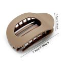 Leopard Matte Fashion Oval Hair Claw Clip for Women New Design Curved Flat Styling Barrettes Acrylic Lying down Hair Accessories. 