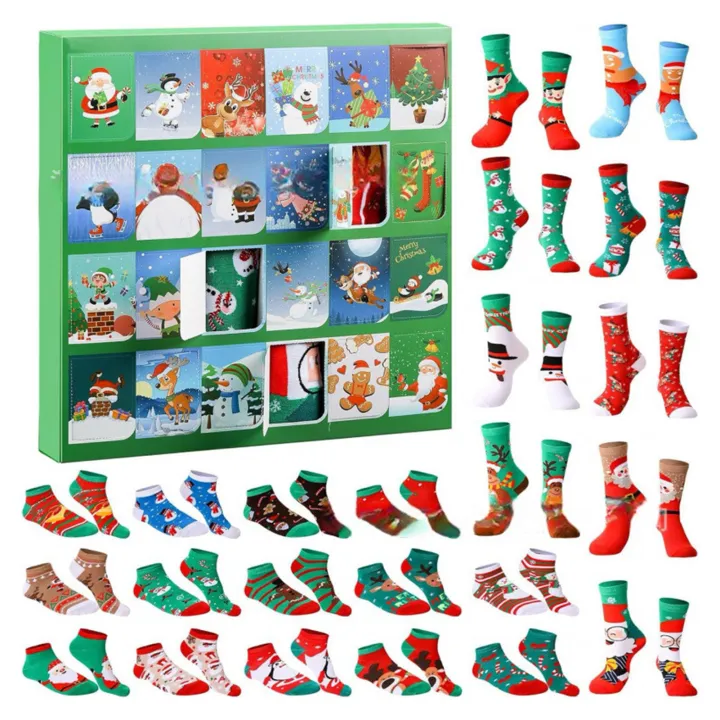2025%20Xmas%20Advents%20Calendar%2024%20Pairs%20Unique%20Festive%20Men%20Women%20Socks%20Warm%20Cozy%20Autumn/Winter%20Mid-Calf%20Socks%20Set%20-%20Image%206