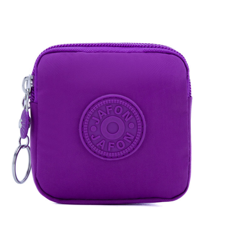 Wear-resistant Wallet Money Bag for Child Canvas Money Coin Purse Durable Waterproof with Key Ring Credit Card Holder