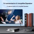 5.1 Audio Converter Digital DAC Audio Digital to Analog Converter DTS Channel Decoder Optical Fiber Coaxial Adapter for PS3 DVD. 