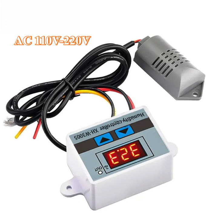 XH-W3005 AC110V-220V DC12V Digital Humidity Controller Instrument Humidity Control Switch Hygrostat Hygrometer Humidity Sensor