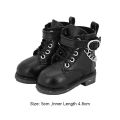 5CM Fashion 15cm Cotton Doll Leather Shoes Suitable for 1/6 BJD Dolls Casual Wearing Boots with Chain Decoration. 
