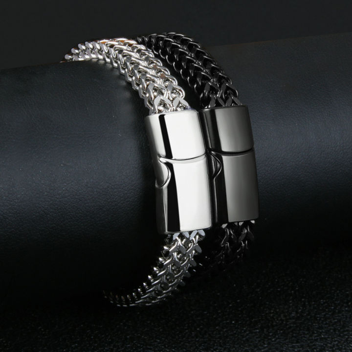 Fashion Men Cuban Bracelet Stainless Steel Women Bracelet on Hand for Couple Unisex Wrist Chain Jewelry Gift